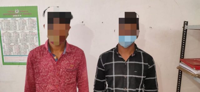 two arrested persons