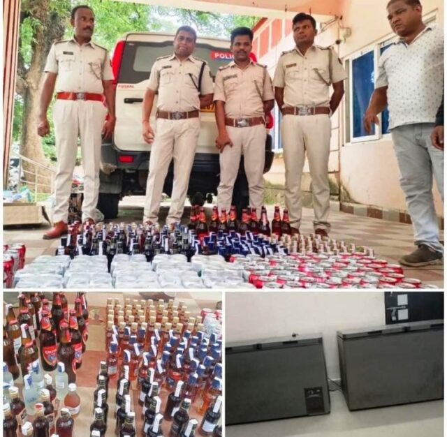 CHARAMPA RU 180 LTR LIQUOR WITH TWO DEEP FEEZER SEIZED