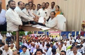 ସ୍କୁଲ୍ କଲେଜ୍ ଓ କର୍ମଚାରୀ ସମନ୍ୱୟ ସମିତି ପକ୍ଷରୁ ଜିଲ୍ଲାପାଳଙ୍କୁ ଦାବିପତ୍ର ପ୍ରଦାନ