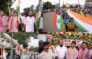 ତ୍ରିରଙ୍ଗାମୟ ହେଲା ଭଦ୍ରକ ସହର, ବିଶାଳ ପଦଯାତ୍ରାରେ ସାମିଲ ହେଲେ ନଗର ଉନ୍ନୟନ ମନ୍ତ୍ରୀ