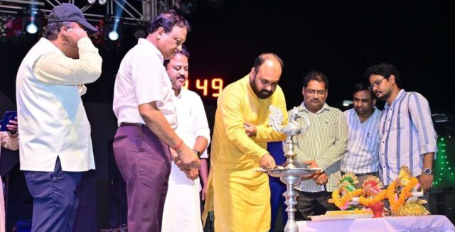 SANSKRUTIKA KARYAKRAMA UDGHATITA AT CHARAMPA KALIPUJA