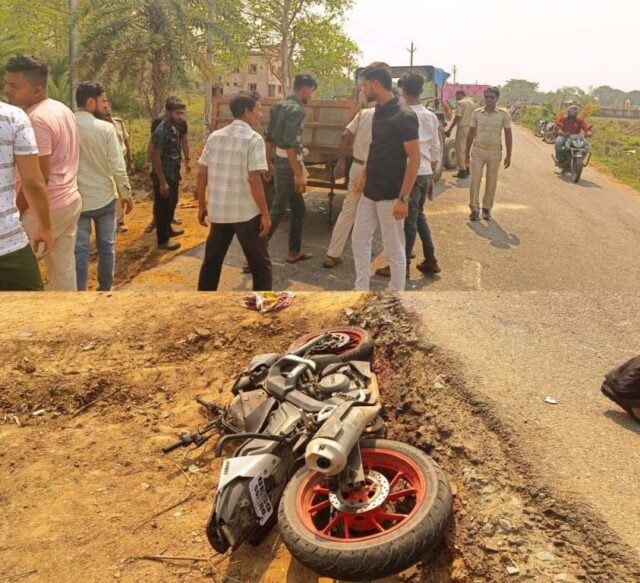 DHAMNAGAR - TRACTOR & BIKE ACCIDENT