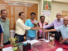 ଭଦ୍ରକ କଲେଜର ନୂତନ ଅଧ୍ୟକ୍ଷଙ୍କୁ ସ୍ୱାଗତ ସମ୍ବର୍ଦ୍ଧନା