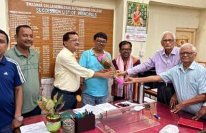 ଭଦ୍ରକ କଲେଜର ନୂତନ ଅଧ୍ୟକ୍ଷଙ୍କୁ ସ୍ୱାଗତ ସମ୍ବର୍ଦ୍ଧନା