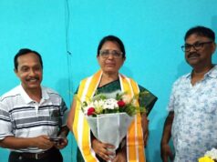 ତିହିଡି ଉଚ୍ଚ ମାଧ୍ୟମିକ ବିଦ୍ୟାଳୟର ନୂତନ ଅଧ୍ୟକ୍ଷାଙ୍କୁ ସମ୍ବର୍ଦ୍ଧନା