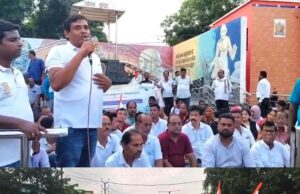 ହଲଦ୍ୱାନୀ ଘଟଣାର ପ୍ରତିବାଦରେ ଭଦ୍ରକରେ କଂଗ୍ରେସର ପଦଯାତ୍ରା ଓ ସତ୍ୟାଗ୍ରହ, ସମାବେଶ ସ୍ଥଳରେ ଗଙ୍ଗାଜଳ ସିଂଚନ ଘଟଣାକୁ ନେଇ ତୀବ୍ର ପ୍ରତିବାଦ