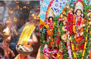 ପବିତ୍ର ଦୁର୍ଗାଷ୍ଟମୀରେ ଭଦ୍ରକ ସହର ଚଳଚଂଚଳ, ସନ୍ଥିଆର ବିରଳ ଝୁଣା ଆଳତୀର ଆରାଧନା ପର୍ବ